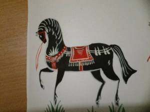 Раскраска для детей городецкий конь #14 #282421