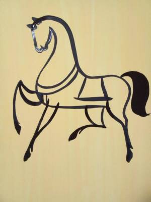 Раскраска для детей городецкий конь #27 #282434