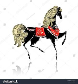 Раскраска для детей городецкий конь #29 #282436