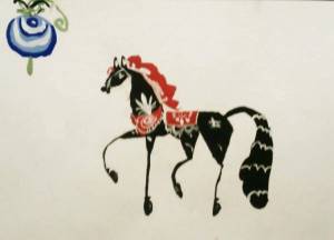 Раскраска для детей городецкий конь #38 #282445