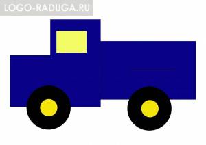 Раскраска для детей грузовик 2 3 лет #1 #282471