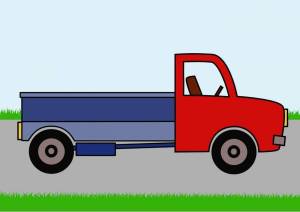Раскраска для детей грузовик 2 3 лет #7 #282477