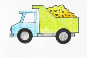 Раскраска для детей грузовик 2 3 лет #28 #282498