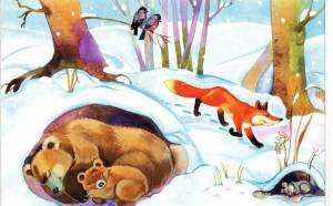 Раскраска для детей дикие животные зимой #27 #282590