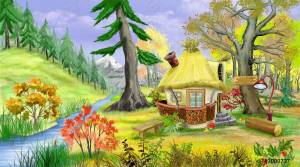 Раскраска для детей домик в лесу #1 #282858