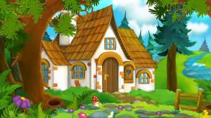 Раскраска для детей домик в лесу #5 #282862
