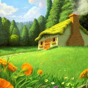 Раскраска для детей домик в лесу #6 #282863