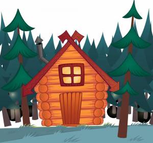 Раскраска для детей домик в лесу #7 #282864
