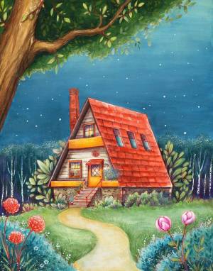 Раскраска для детей домик в лесу #11 #282868