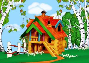 Раскраска для детей домик в лесу #21 #282878
