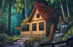Раскраска для детей домик в лесу #22 #282879