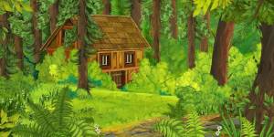 Раскраска для детей домик в лесу #29 #282886