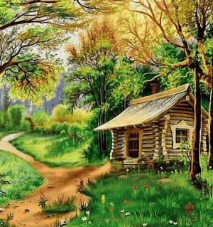 Раскраска для детей домик в лесу #32 #282889