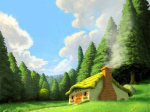 Раскраска для детей домик в лесу #35 #282892