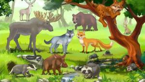 Раскраска для детей животные леса #2 #283187