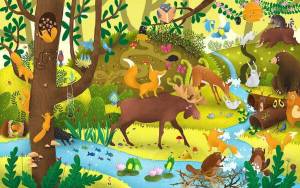 Раскраска для детей животные леса #6 #283191