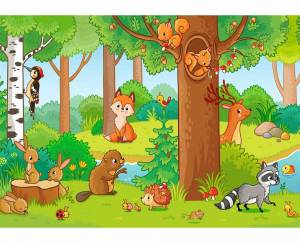 Раскраска для детей животные леса #37 #283222