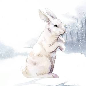Раскраска для детей заяц зимой #22 #283245