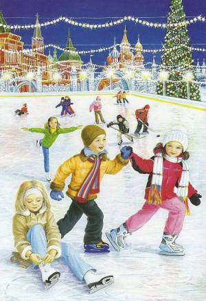 Раскраска для детей зимние развлечения для детей #23 #283324