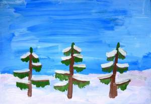 Раскраска для детей зимний лес 3 4 лет #7 #283346