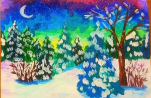 Раскраска для детей зимний лес 3 4 лет #9 #283348