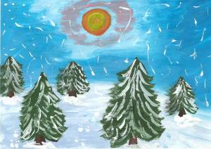 Раскраска для детей зимний лес 3 4 лет #16 #283355