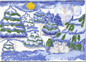 Раскраска для детей зимний лес 3 4 лет #30 #283369