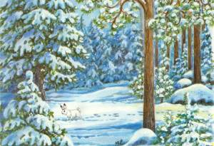Раскраска для детей зимний лес 3 4 лет #34 #283373