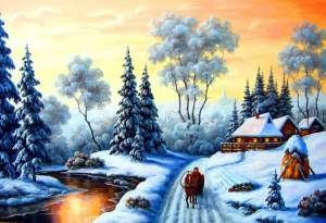 Раскраска для детей зимняя природа #8 #283385