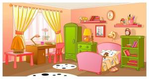 Раскраска для детей интерьер комнаты #2 #283646