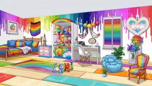 Раскраска для детей интерьер комнаты #29 #283673