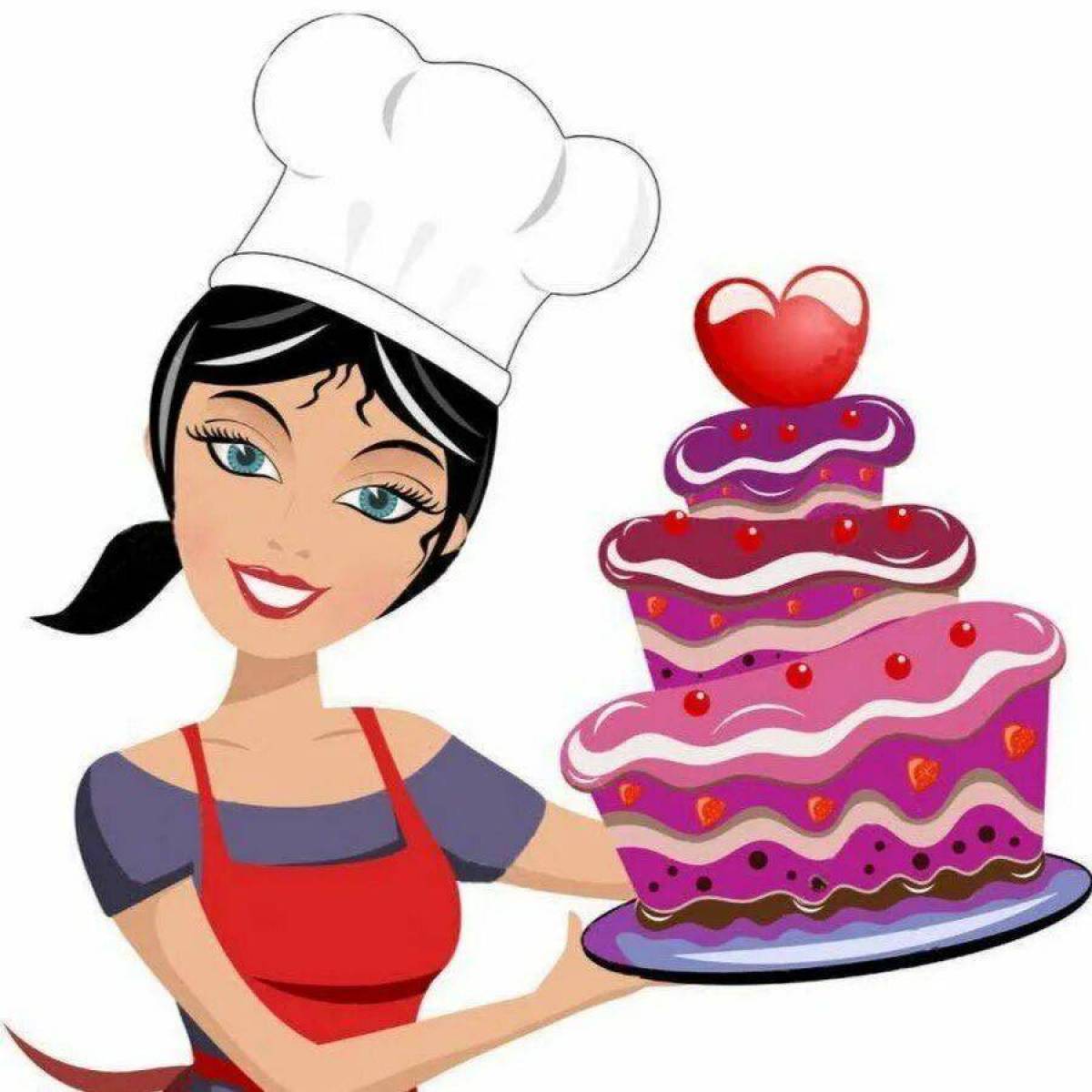 девочка кондитер. торт для девушки. девочка кондитер. школа кондитера полины филимоновой. кондитер рисунок.