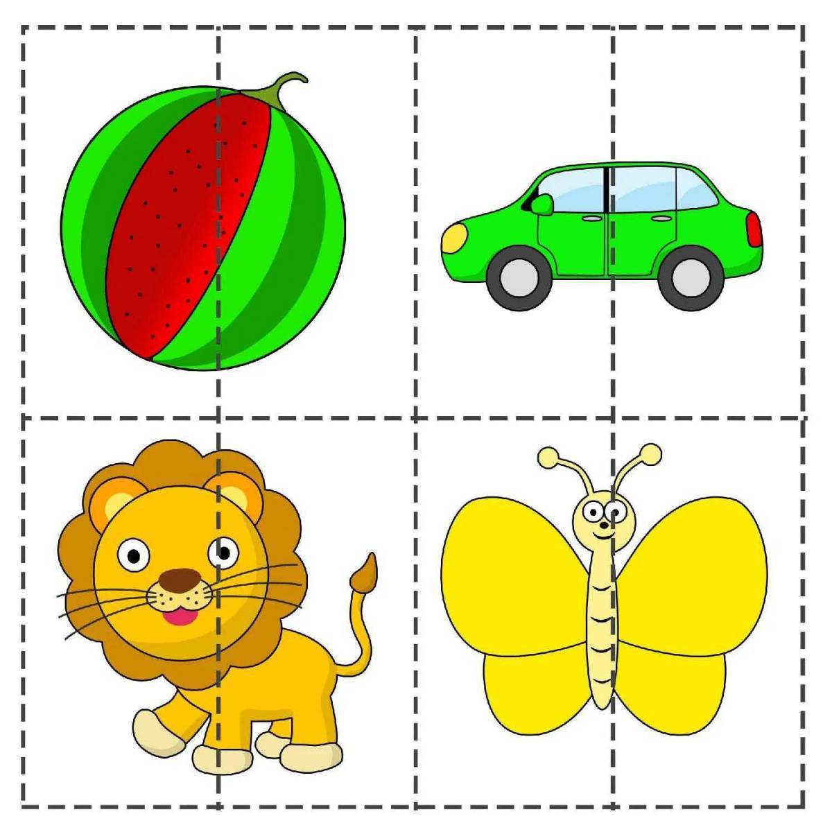 Разрезные картинки 3 4 года