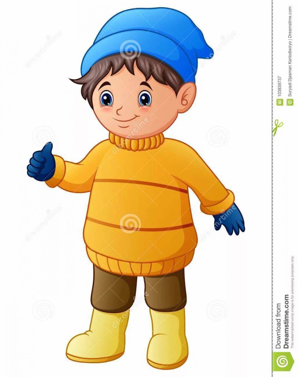 Для детей мальчик в зимней одежде #8