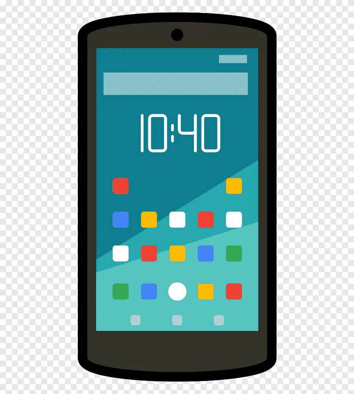 Почему на телефоне цветной телефон. Смартфон нарисованный. Смартфон мультяшный. Смартфон иконка. Смартфон без фона.
