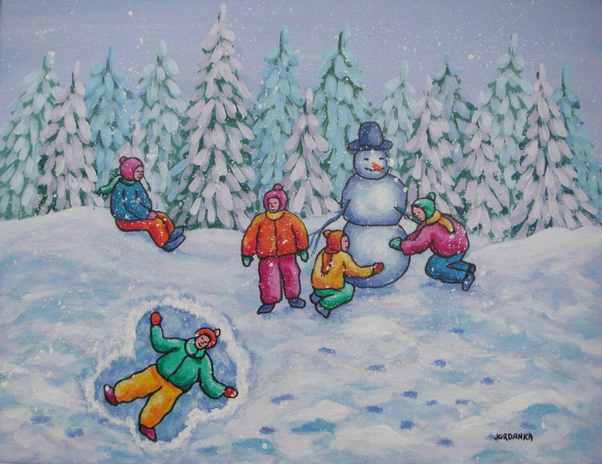 Для детей на тему зимние забавы #25