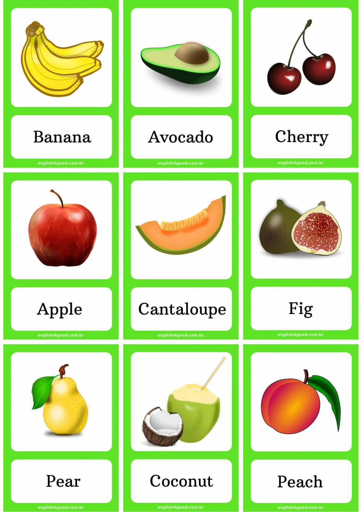 Для детей фрукты на английском #6