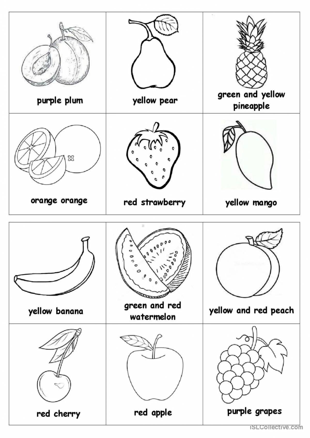 Для детей фрукты на английском #12