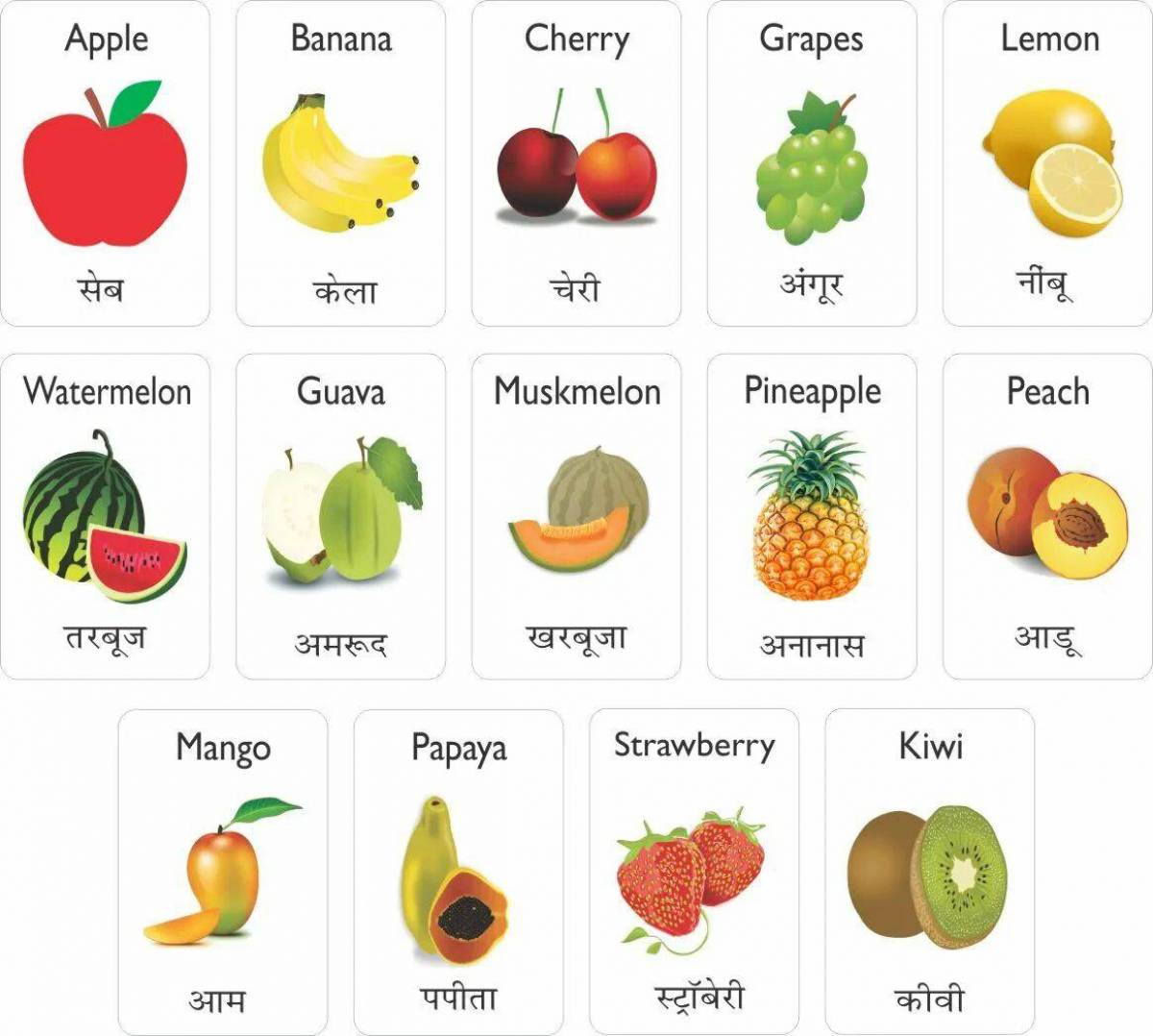 Для детей фрукты на английском #20