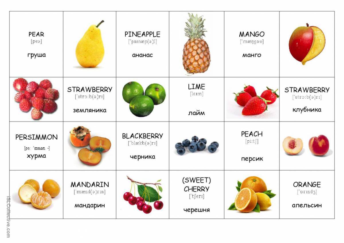 Для детей фрукты на английском #31