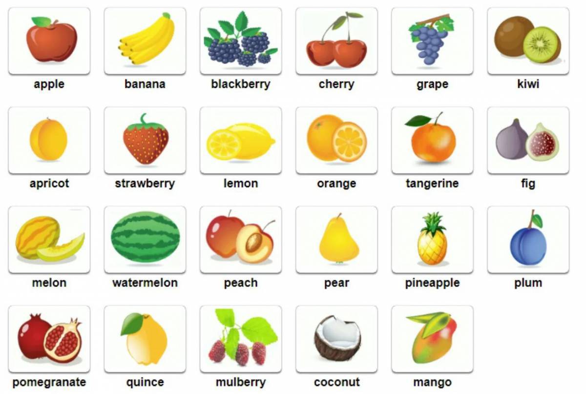 Для детей фрукты на английском #39