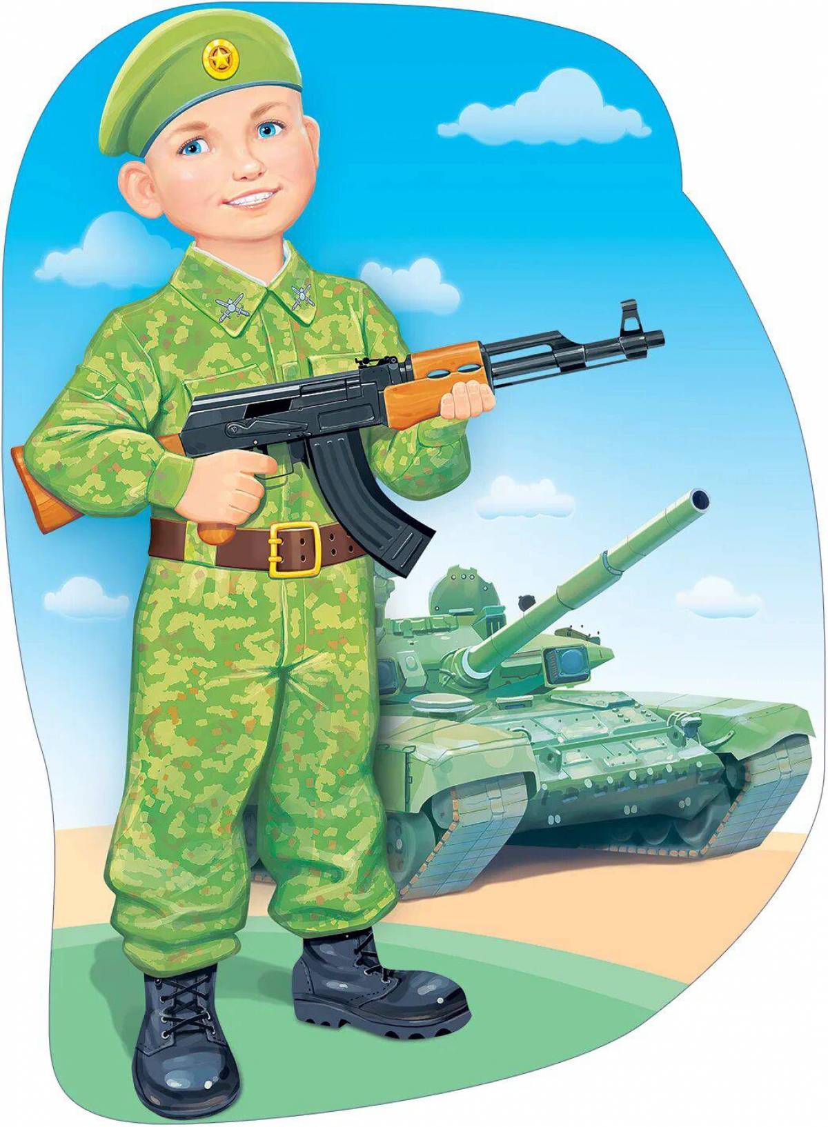 Для дошкольников на военную тематику #21