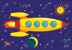 Раскраска для детей космический корабль #10 #284137