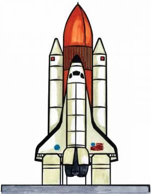 Раскраска для детей космический корабль #14 #284141