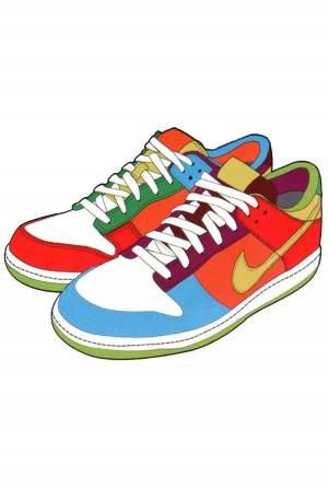 Раскраска для детей кроссовки #1 #284302