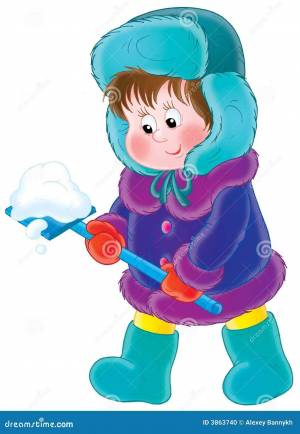 Раскраска для детей мальчик в зимней одежде #5 #284596