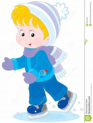Раскраска для детей мальчик в зимней одежде #14 #284605