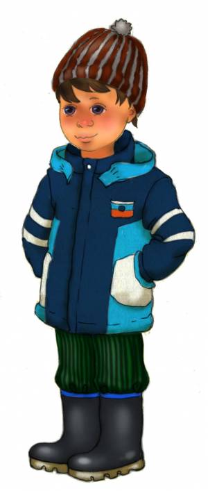 Раскраска для детей мальчик в зимней одежде #22 #284613