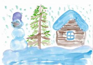 Раскраска для детей на тему зима #27 #285105
