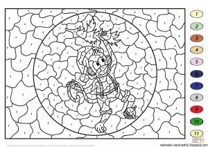 Раскраска для детей по номерам 10 лет #32 #285609